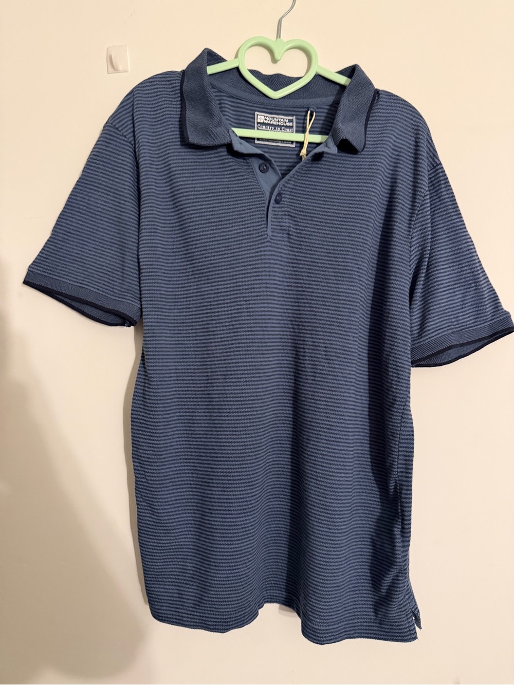 Men's Navy Micro-Stripe Polo Shirt by Croft & Barrow